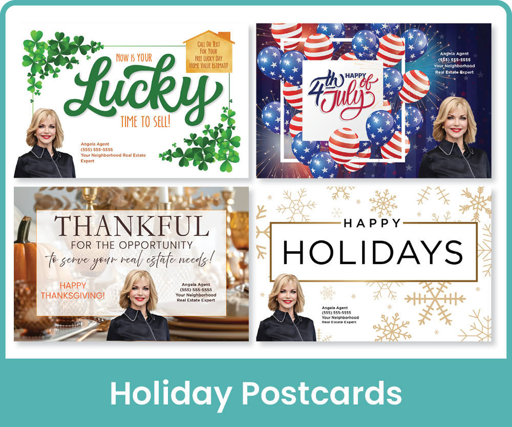 Mailing out postcards from our Holiday Collection provides a great opportunity to build connections with prospective clients and maintain relationships with current ones… no listings required!